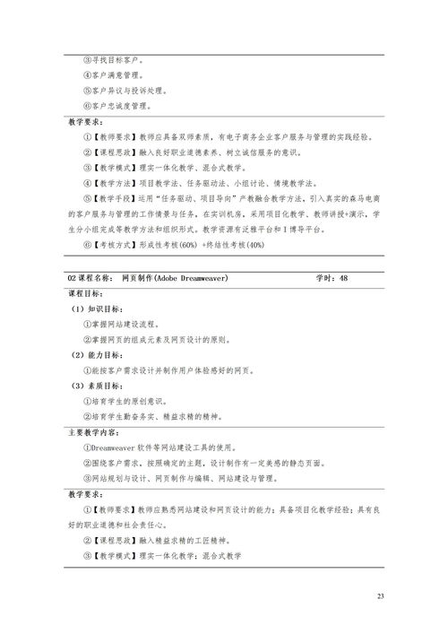 电子商务专业的培养目标